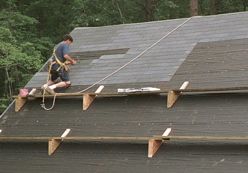 Can you shingle a roof from the top down?